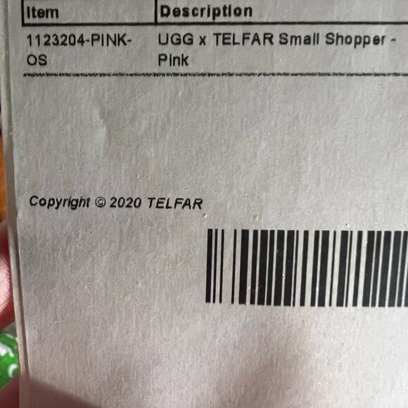 Ugg x telfar NWT pink suede shearling small shopper tote bag christmas - Picture 5 of 6